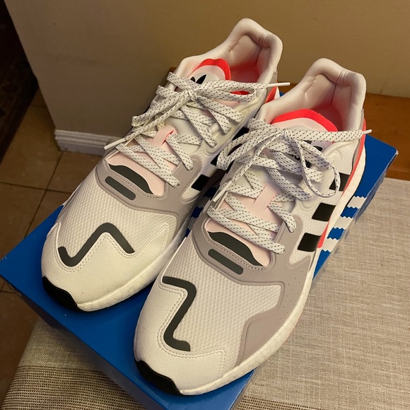 adidas Shoes | Adidas Day Jogger White Hot Coral Mens 2 | Poshmark
